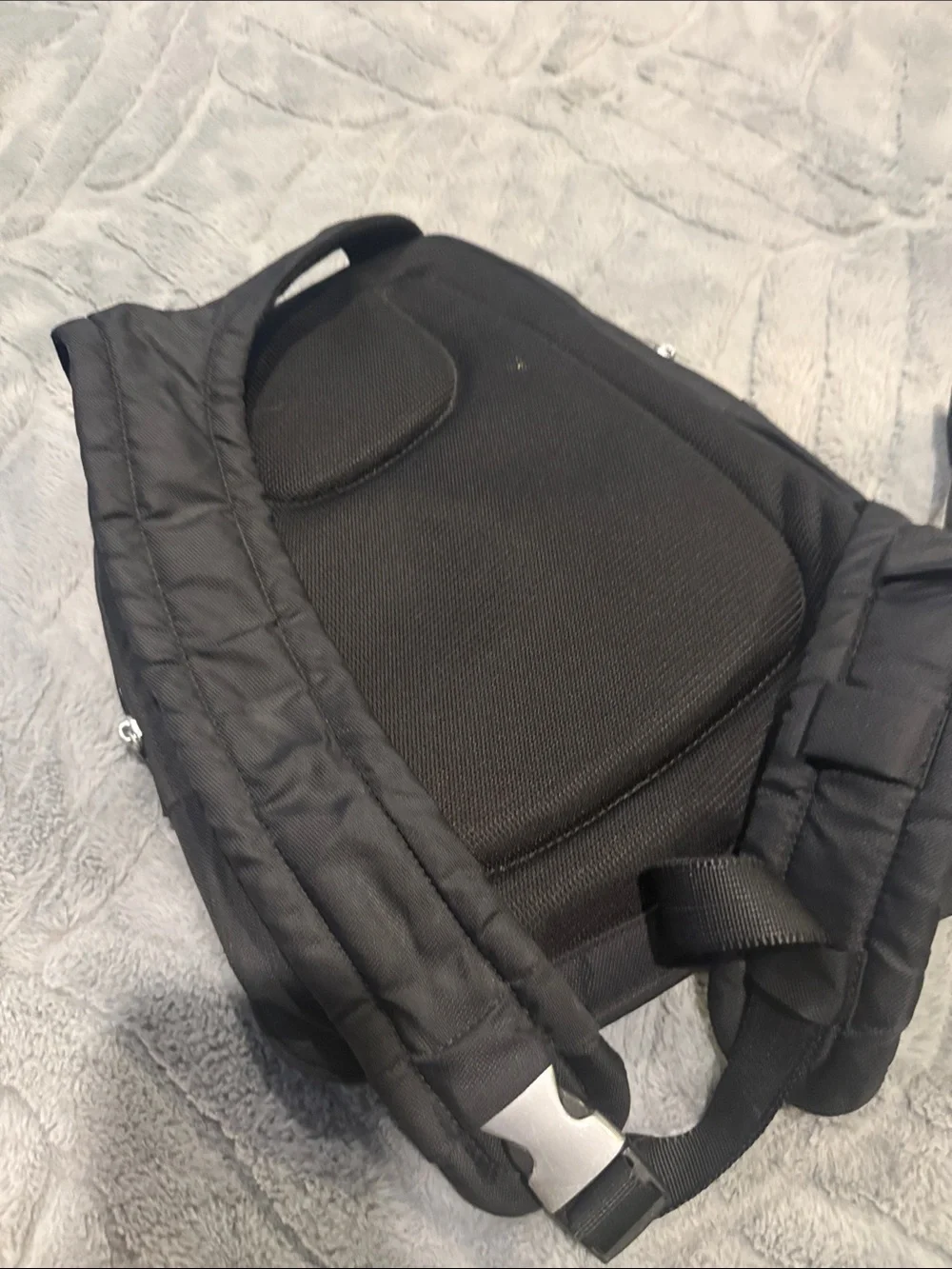 Tumi Black Nylon Men's Backpack with Red Logo Accent
